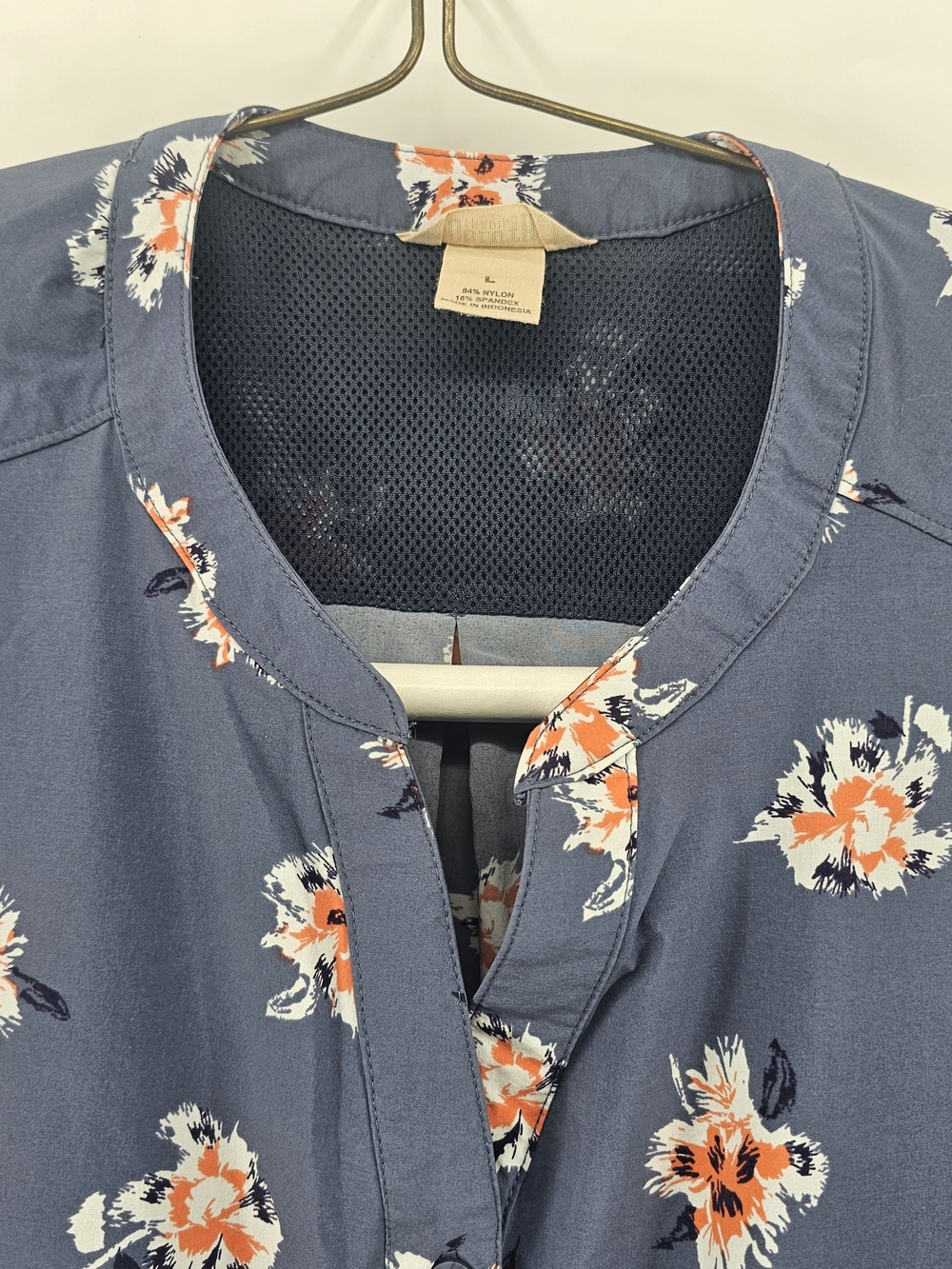 Duluth Trading Co Blue Floral Button-Up Tunic - Picture 5 of 7